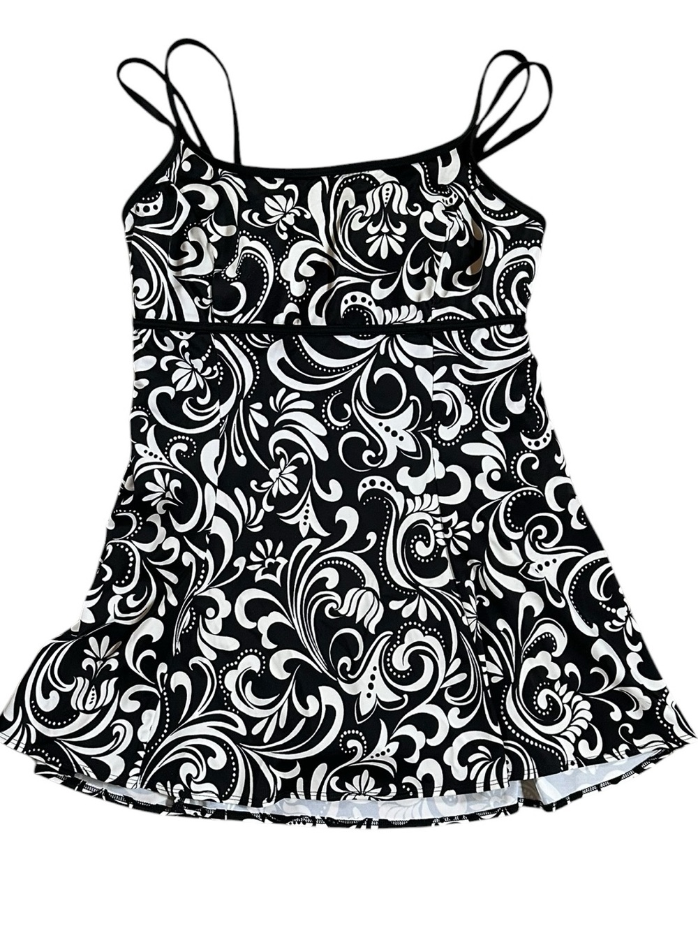 ROBBY LEN SwimFashions black and white swimdress size 12